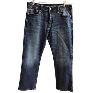 AMERICAN EAGLE- AIRFLEX+ DARK WASH STRAIGHT LEG MEN'S JEANS SIZE 34X32